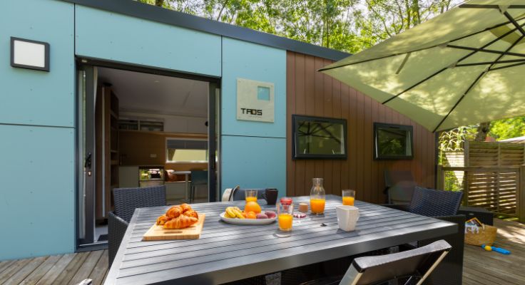 Mobil-home Ultimate Domaine de la Brèche terrasse