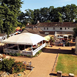 Restaurant et réception vus du ciel