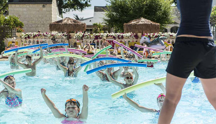 Aquagym au camping le Domaine de la Brèche